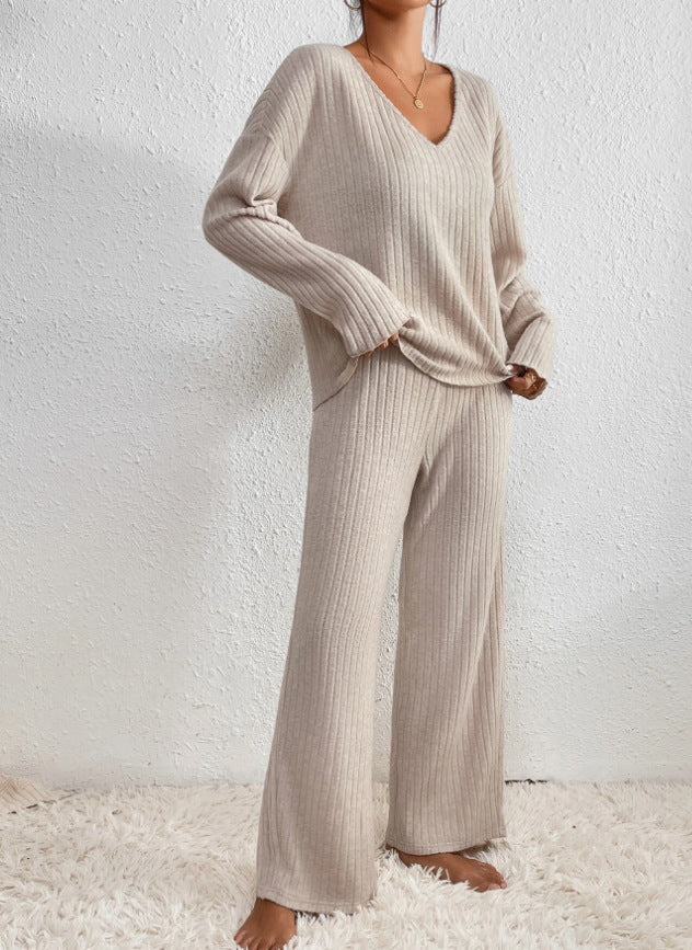 Ribbed knit 2-piece set