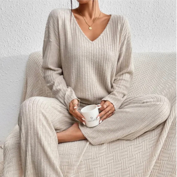 Ribbed knit 2-piece set