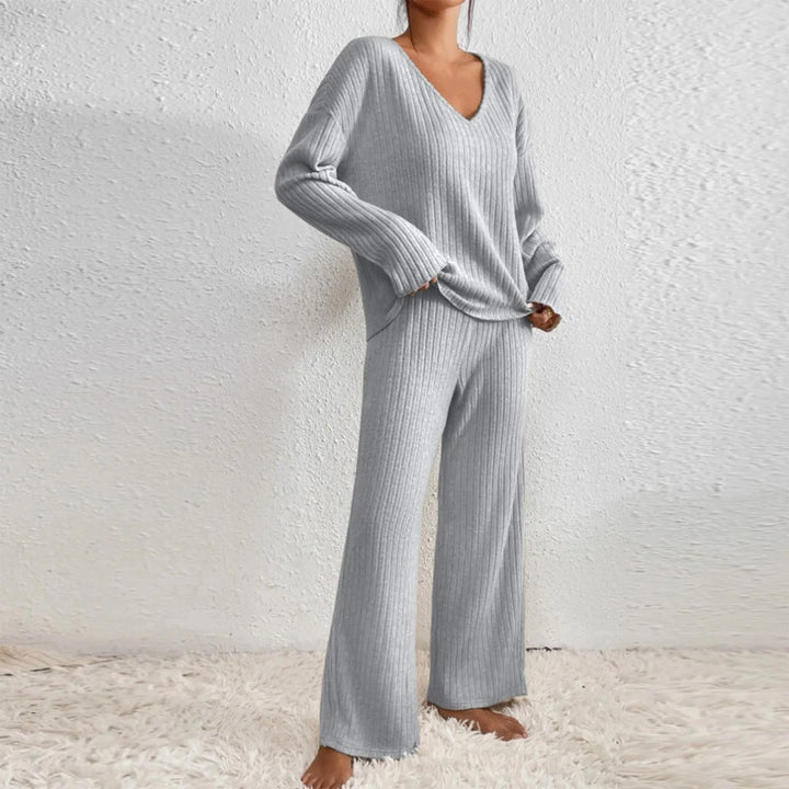 Ribbed knit 2-piece set