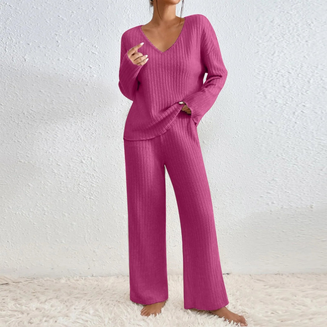 Ribbed knit 2-piece set