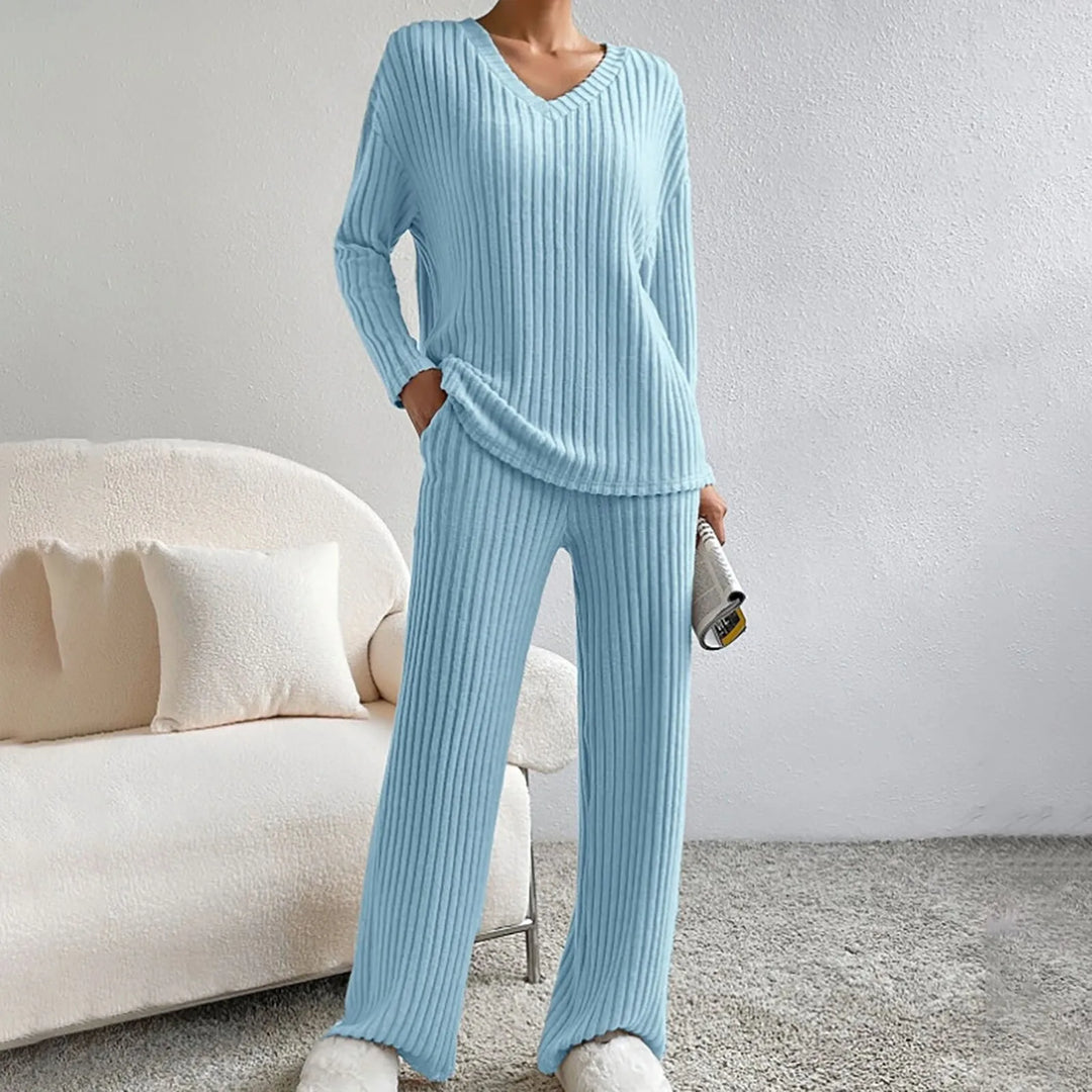 Ribbed knit 2-piece set