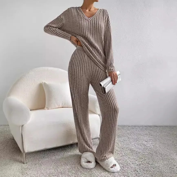 Ribbed knit 2-piece set